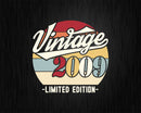 Vintage 2009 Limited Edition Birthday T-shirt SVG Bundle