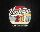 Vintage 2011 Limited Edition Birthday T-shirt SVG Bundle