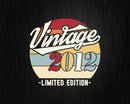 Vintage 2012 Limited Edition Birthday T-shirt SVG Bundle