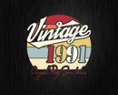 Vintage 31st Birthday 1991 Original Parts Some Wear Svg Png
