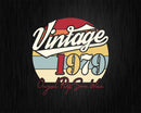 Vintage 43rd Birthday 1979 Original Parts Some Wear Svg Png