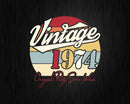 Vintage 48th Birthday 1974 Original Parts Some Wear Svg Png
