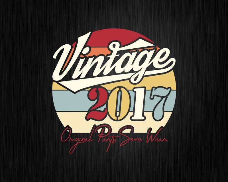 Vintage 5th Birthday 2017 Original Parts Some Wear Svg T