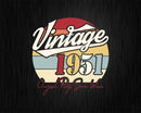 Vintage 71st Birthday 1951 Original Parts Some Wear Svg Png