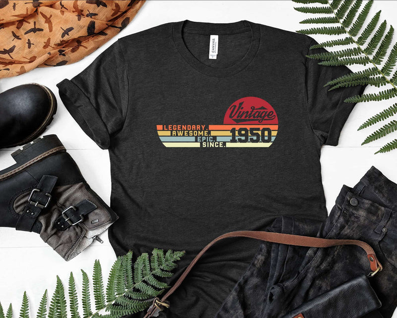 Vintage 72nd Birthday Legendary Awesome Epic Since 1950 Svg