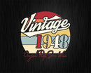 Vintage 74th Birthday 1948 Original Parts Some Wear Svg Png