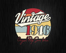 Vintage 76th Birthday 1946 Original Parts Some Wear Svg Png