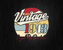 Vintage 79th Birthday 1943 Original Parts Some Wear Svg Png
