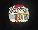 Vintage 80th Birthday 1942 Original Parts Some Wear Svg Png