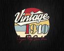 Vintage 82nd Birthday 1940 Original Parts Some Wear Svg Png