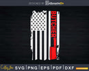Vintage American Butcher USA Flag Retro Meat Cleaver Svg