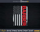 Vintage American Flag Barber 4th of July Patriotic Svg Png