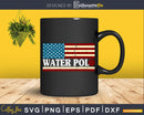 Vintage American Flag Water Polo design svg cricut craft