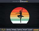 Vintage Ballerina Retro Distressed Ballet Dancer Svg Dxf