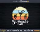Vintage Bartender Dad Retro Sunset Funny Bartending Svg Png