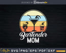 Vintage Bartender Mom Retro Sunset Funny Bartending Png Dxf