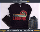 Vintage Bass Fishing Dad Man The Myth Legend Fisherman svg