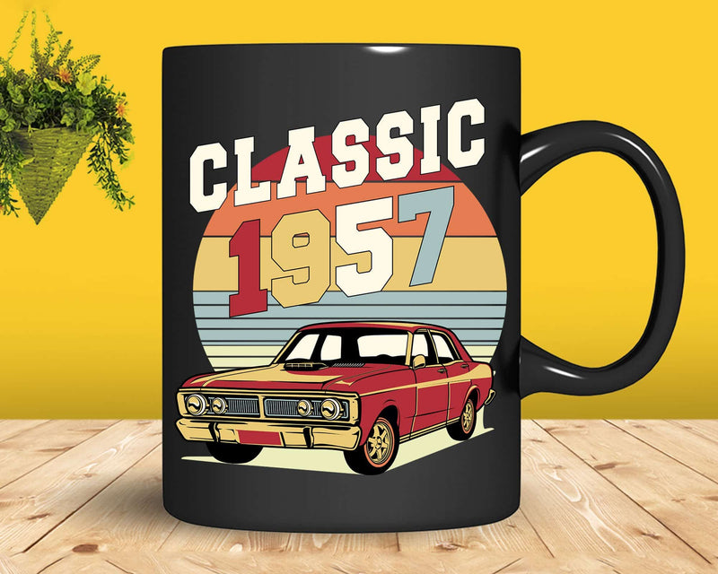 Vintage Classic Car 1957 65th Birthday Retro T-shirt Design