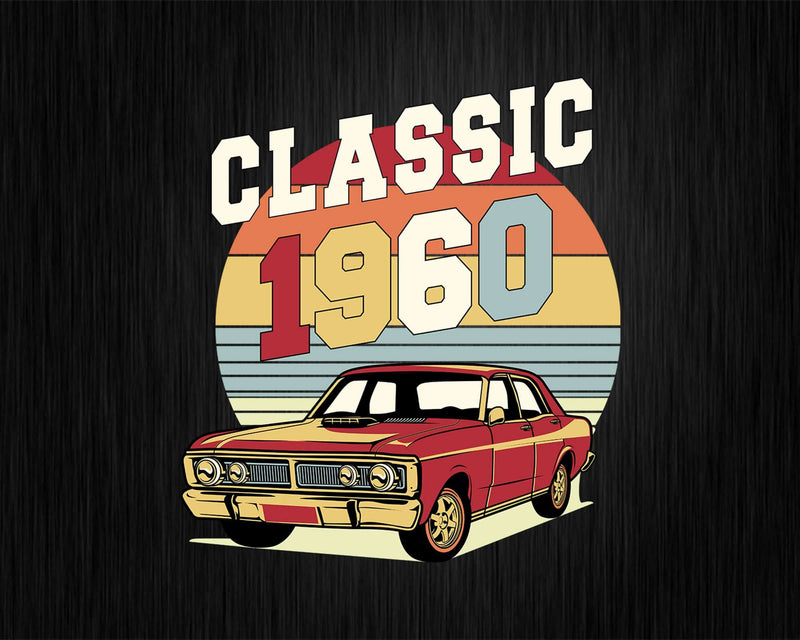 Vintage Classic Car 1960 62nd Birthday shirt design