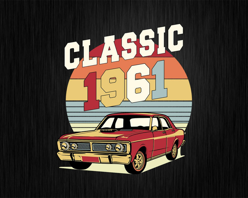 Vintage Classic Car 1961 61st Birthday shirt design