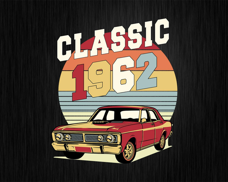 Vintage Classic Car 1962 60th Birthday shirt design