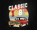 Vintage Classic Car 1981 41st Birthday Svg Retro T-shirt