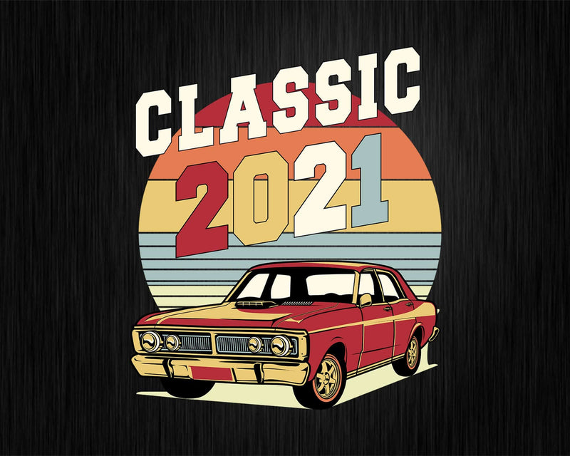 Vintage Classic Car 2021 1st Birthday Svg Retro T-shirt