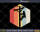 Vintage Distressed Lineman Power Pole electricians svg png
