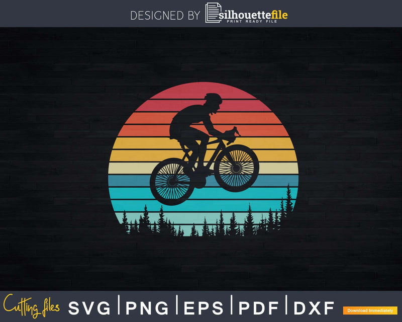 Vintage Downhill MTB Mountain Bike Svg Dxf Cut Files