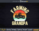 Vintage Farmer Tractor Farming Grandpa Svg Dxf Png Cricut