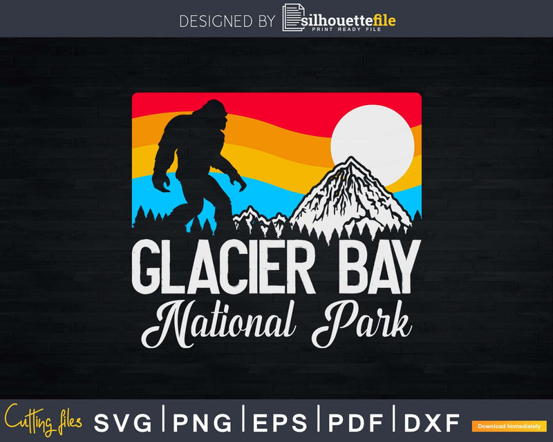 Vintage Glacier Bay National Park Bigfoot Mountains Svg