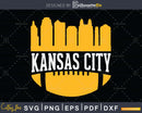 Vintage Kansas City-Football KC Skyline Missouri svg png