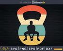 Vintage Kettlebell Retro Fitness Svg Dxf Cut Files