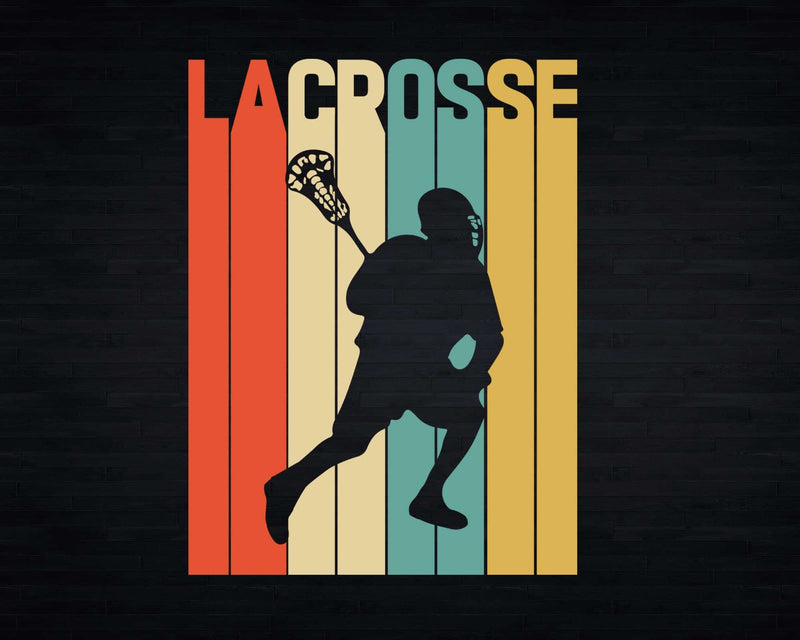 Vintage Lacrosse Silhouette Svg Png Digital Cut Files