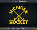 Vintage Michigan Hockey Svg Png Eps Silhouette Files