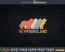 Vintage Newfoundland Dog Dad Mom Valentines Svg Editable