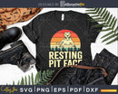 Vintage Pit bull Resting Face svg dxf cricut cut files