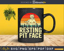 Vintage Pit bull Resting Face svg dxf cricut cut files