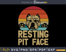 Vintage Pitbull Resting Pit Face Funny Lovers svg png