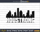 Vintage Retro 1970’s Style Houston Texas Skyline svg cut