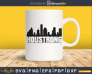 Vintage Retro 1970’s Style Houston Texas Skyline svg cut
