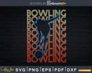 Vintage Retro A Girl Love Bowling Svg Cricut Cut Files