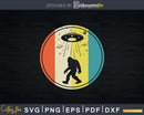 Vintage Retro Classic design Bigfoot Sasquatch Alien Svg