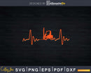 Vintage Retro Forklift Heartbeat ECG Svg Png Cricut Cut