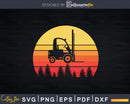 Vintage Retro Forklift Operator Svg Png Cricut Cut Files