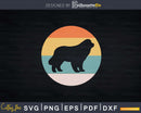 Vintage Retro Newfie Dog Svg Editable T-shirt Design