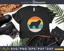 Vintage Retro Newfie Dog Svg Editable T-shirt Design