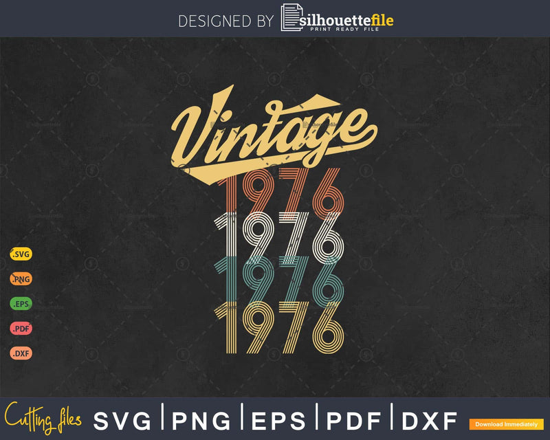 Vintage Retro Pop Born In 1976 47 Yrs Old 47th Birthday