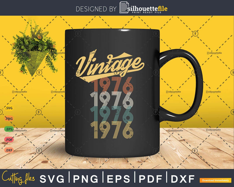 Vintage Retro Pop Born In 1976 47 Yrs Old 47th Birthday