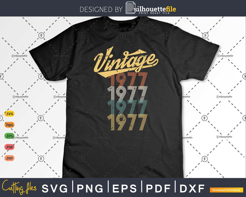 Vintage Retro Pop Born In 1977 46 Yrs Old 46th Birthday